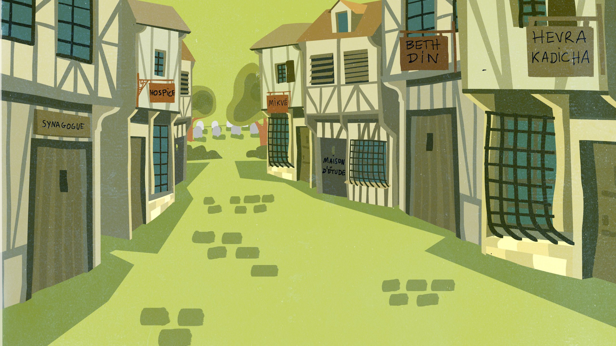 Reconstitution d’une rue juive médiévale en France