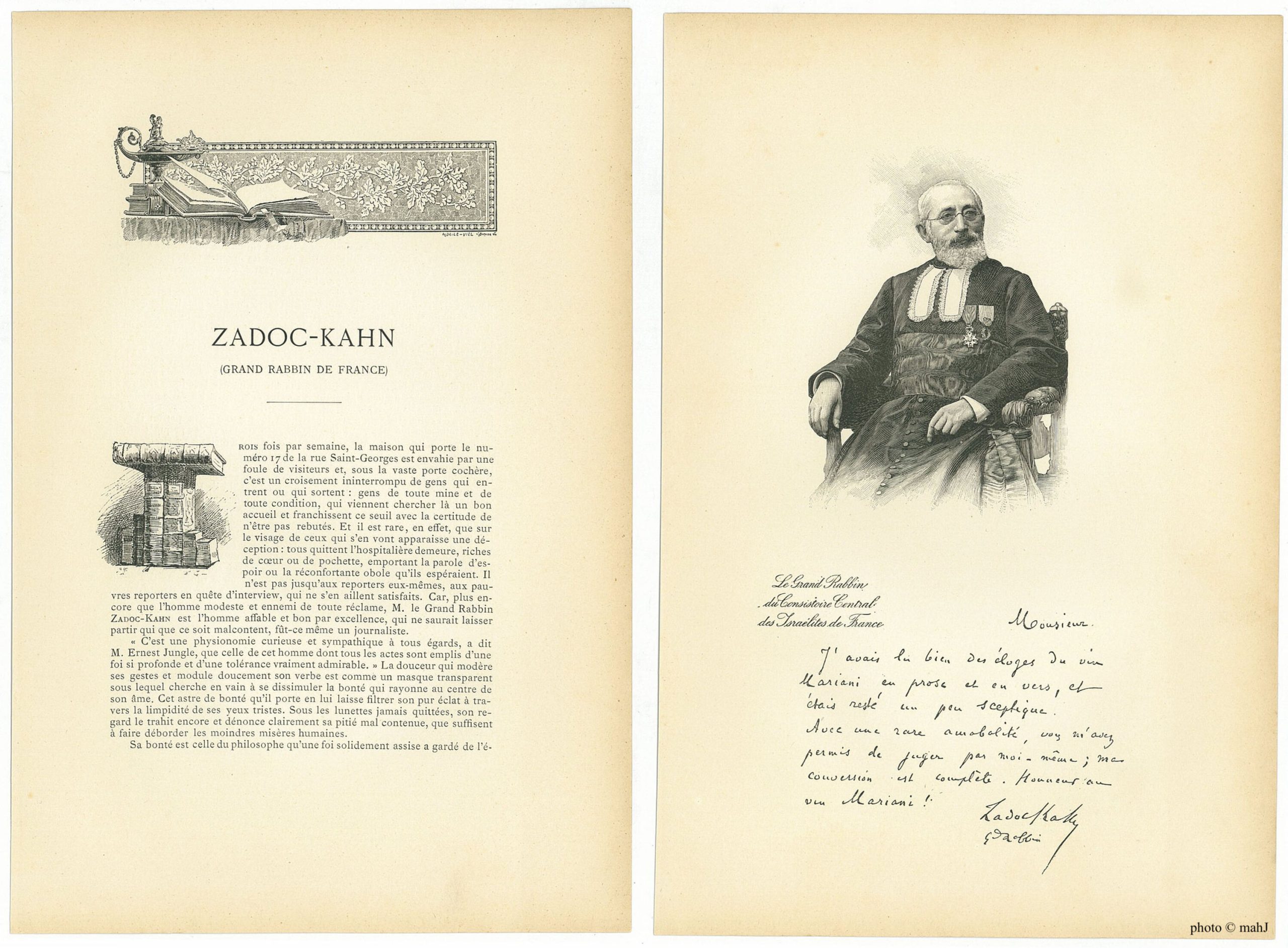 Portrait du Grand-rabbin Zadoc Kahn en 1910