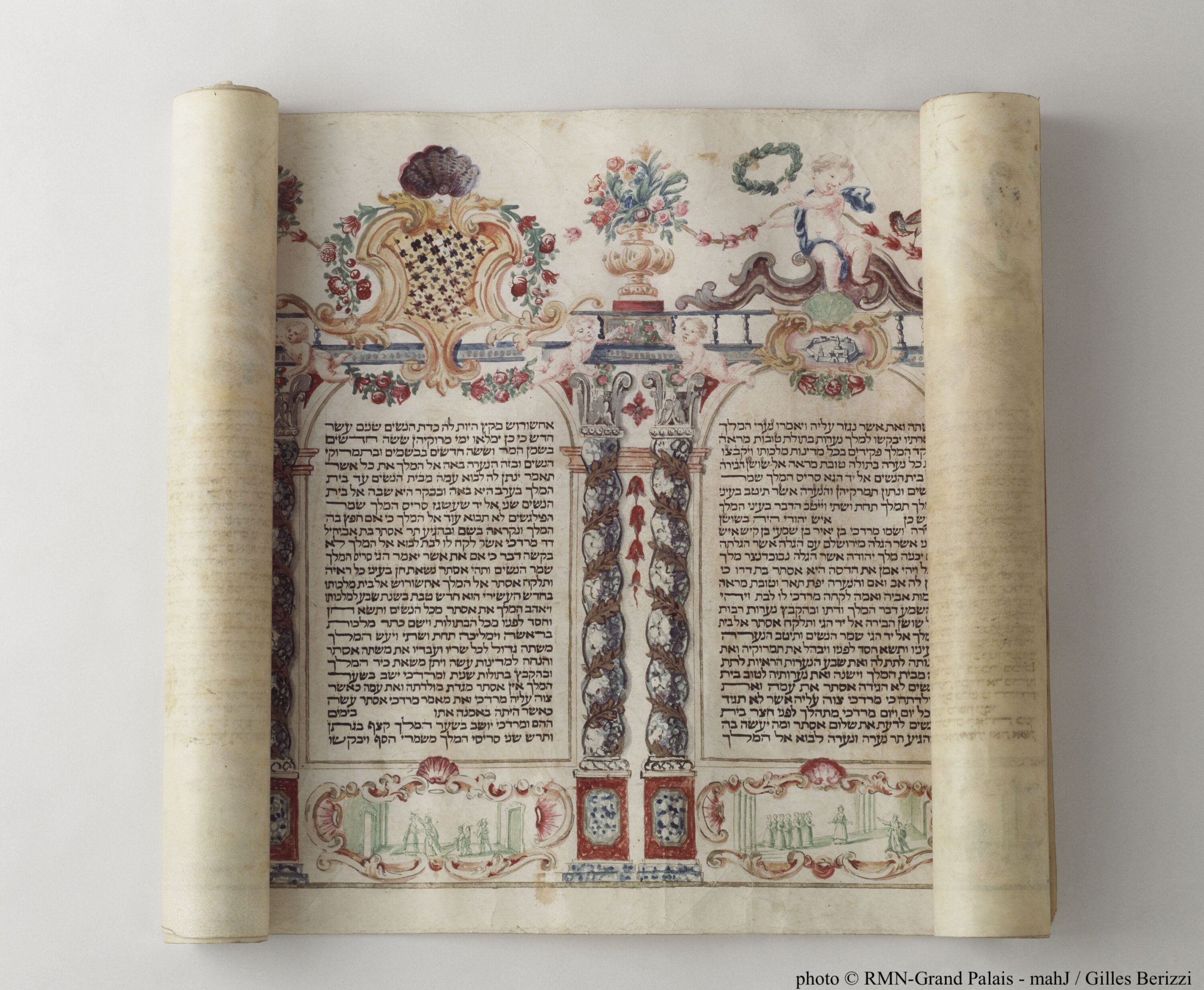 Rouleau d’Esther , Megilat Esther d’ Italie 18e siècle
