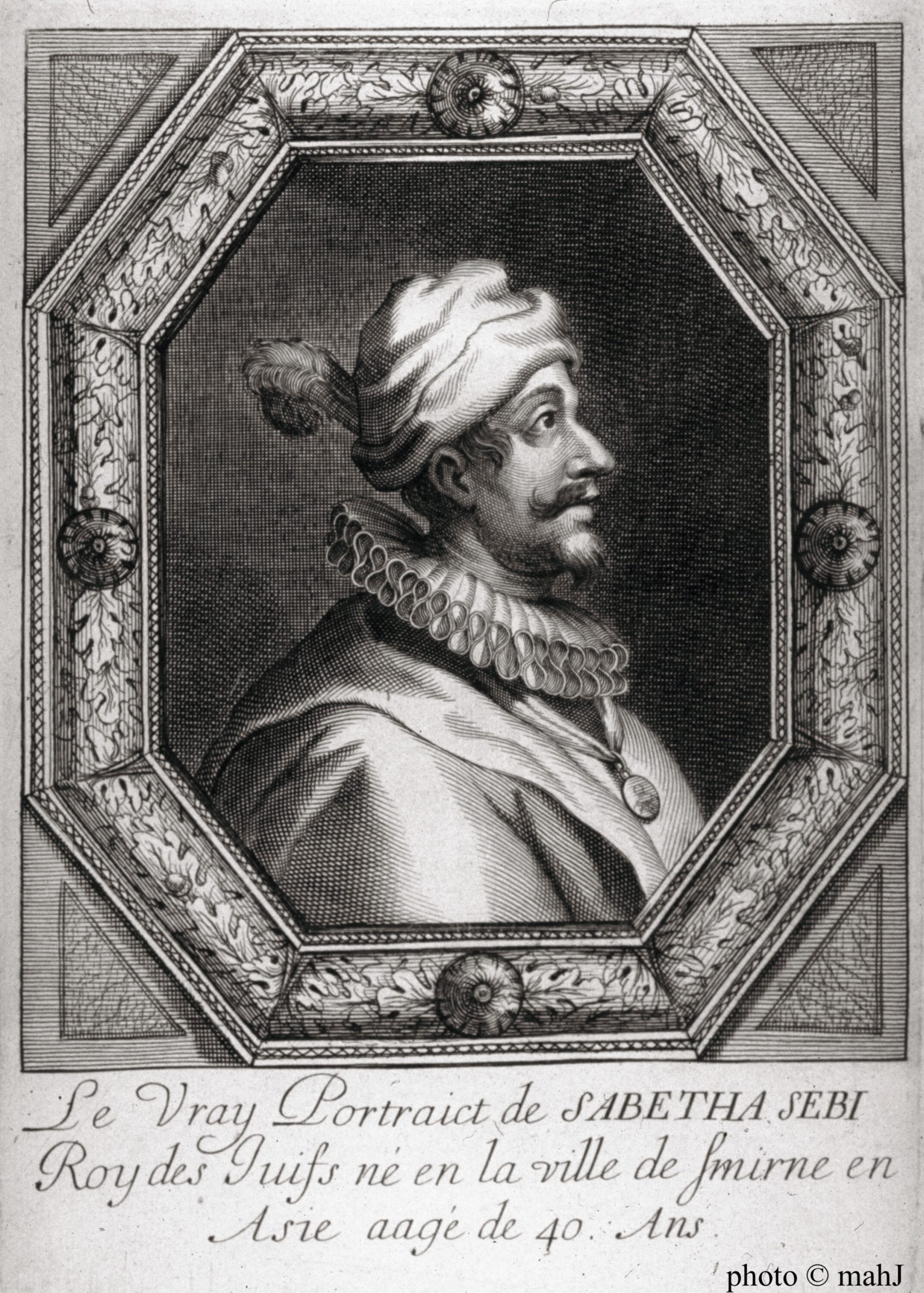  » Le Vray Portrait de Sabetha Sevi, Roy des Juifs  »  par Joannes ou Cornelis Meyssens fin du 17e siècle