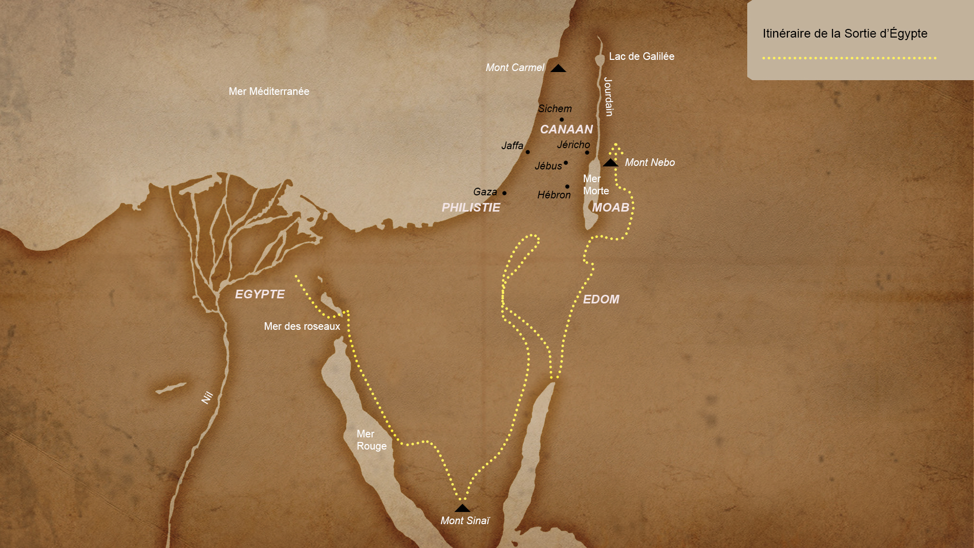 Carte – Sortie d’Egypte