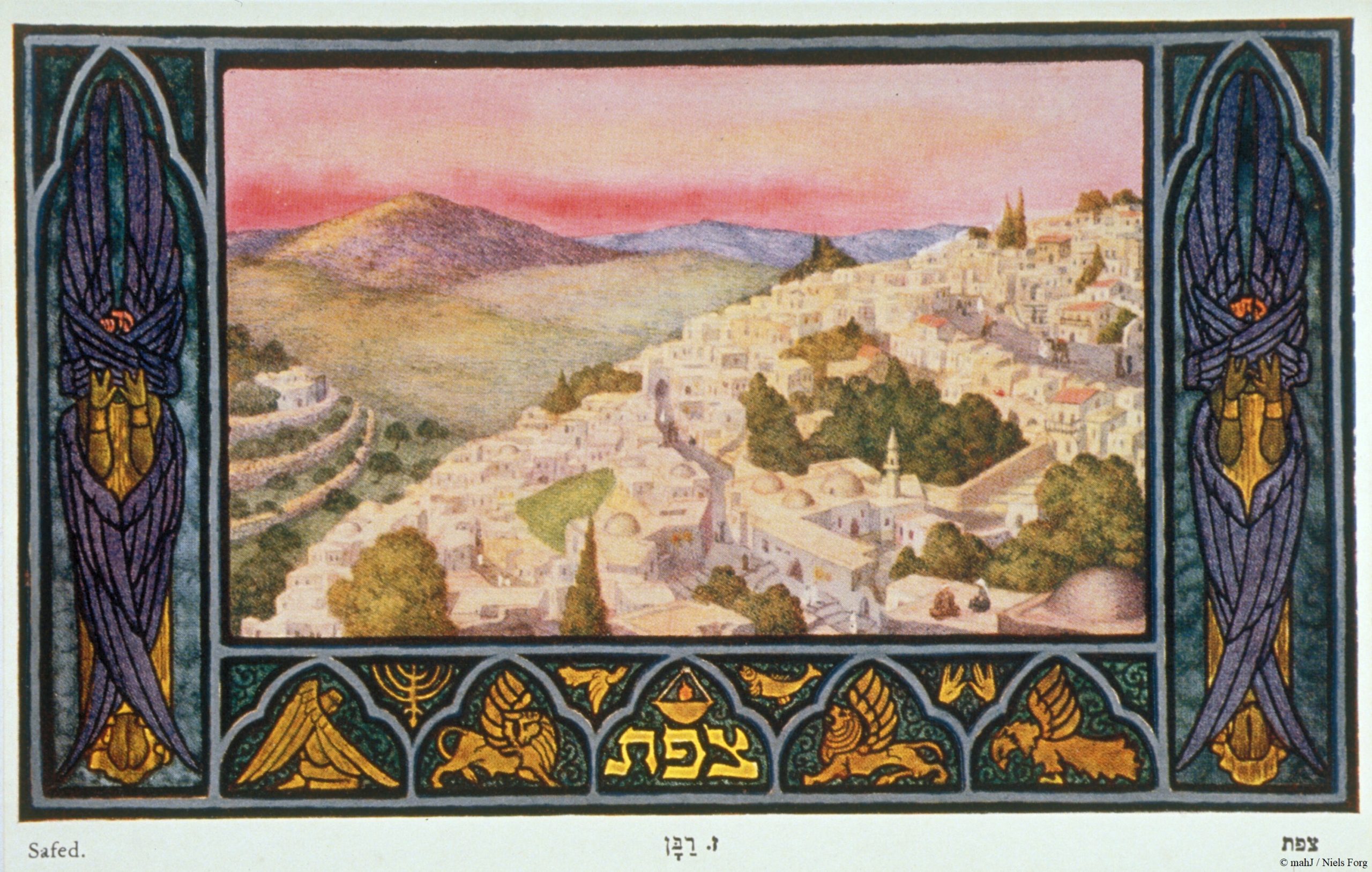  » Vue de Safed  » par Zeev Raban dit Rabitzky