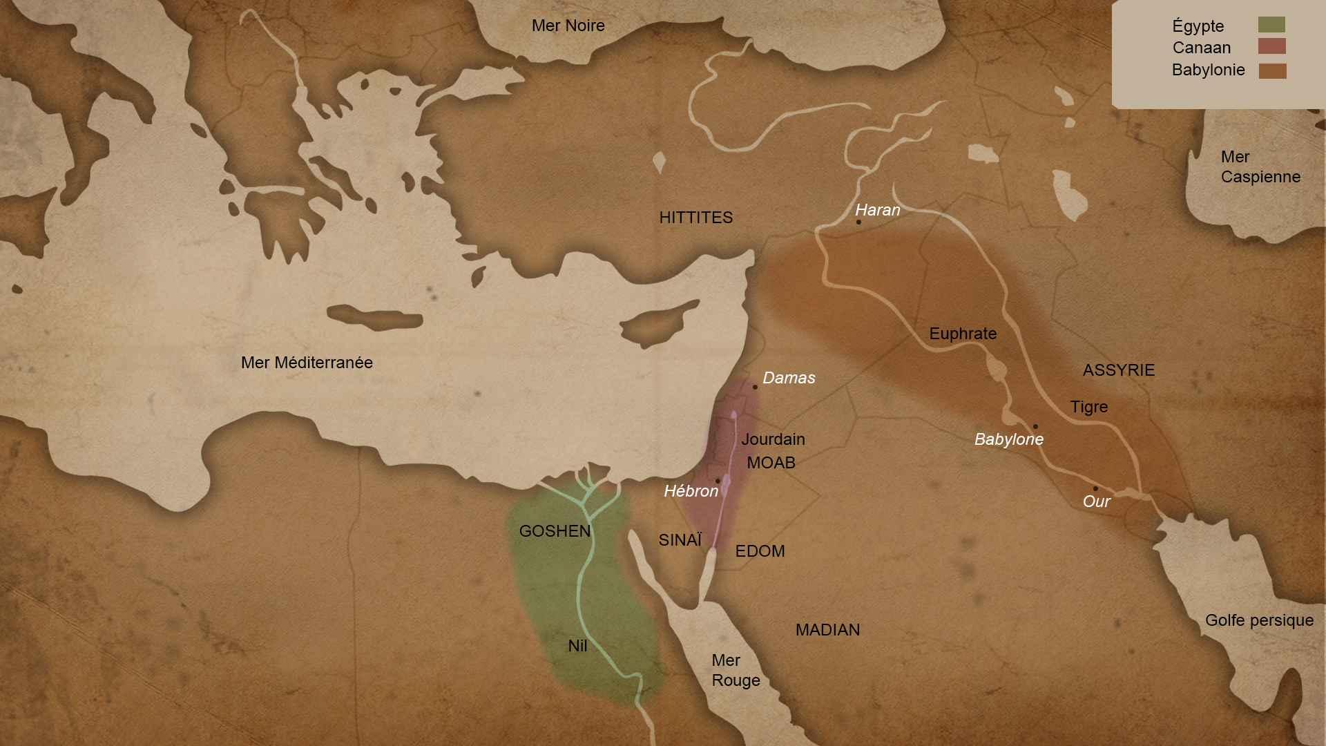 Carte – Proche-Orient des Patriarches