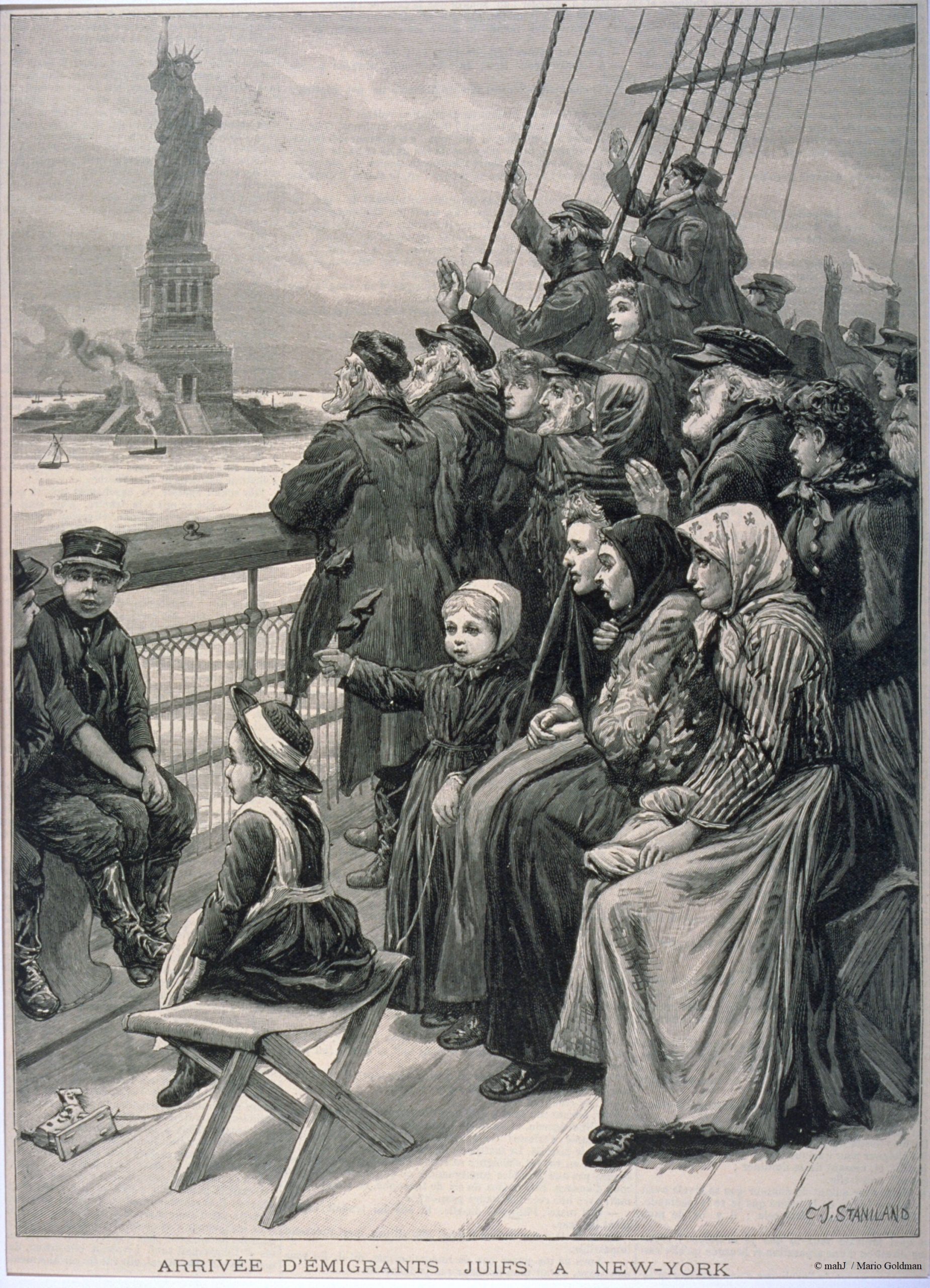 Arrivée d’immigrants juifs à New-York
