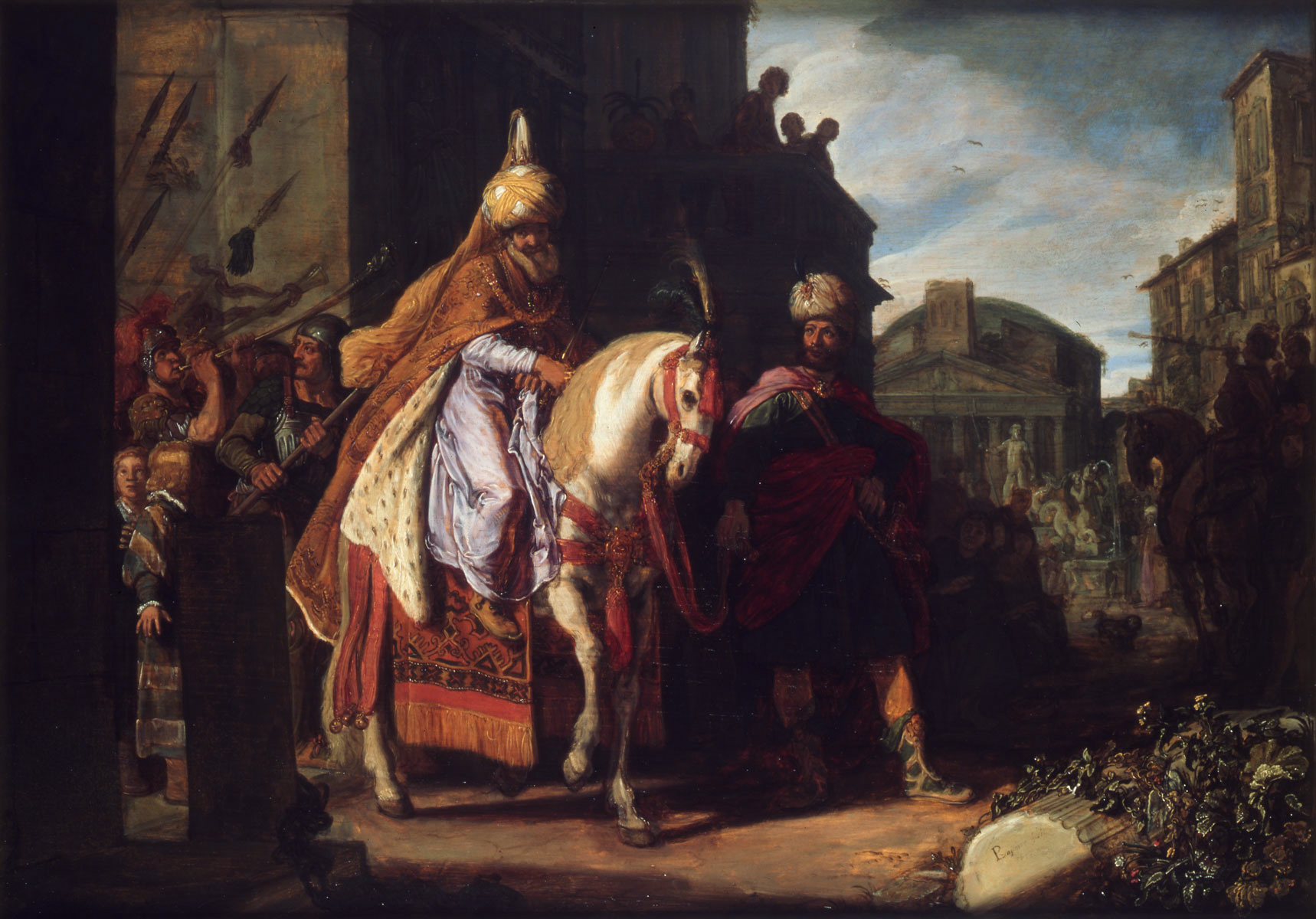 « Le triomphe de Mardoché » par le peintre Pieter Lastman 1624