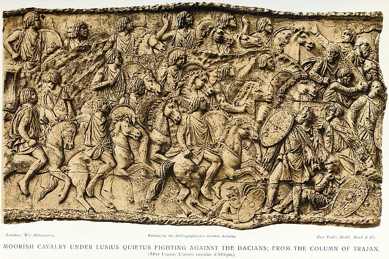 Gros-plan sur l’armée romaine d’Afrique (colonne Trajane, Rome, 2ème siècle)