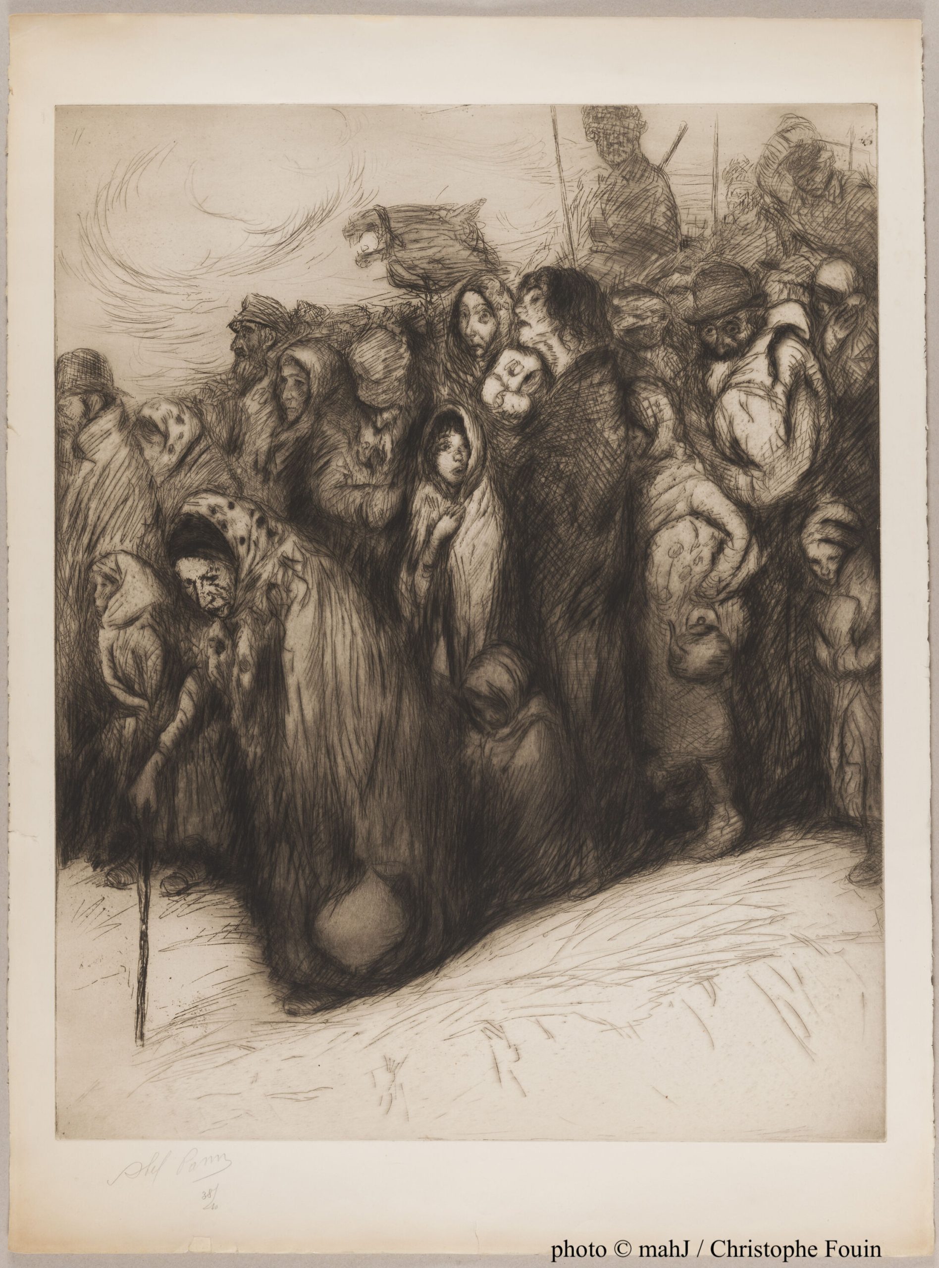 Expulsion (1915-1916) par Abel Pfeffermann dit Abel Pann ( 1883 – 1963)