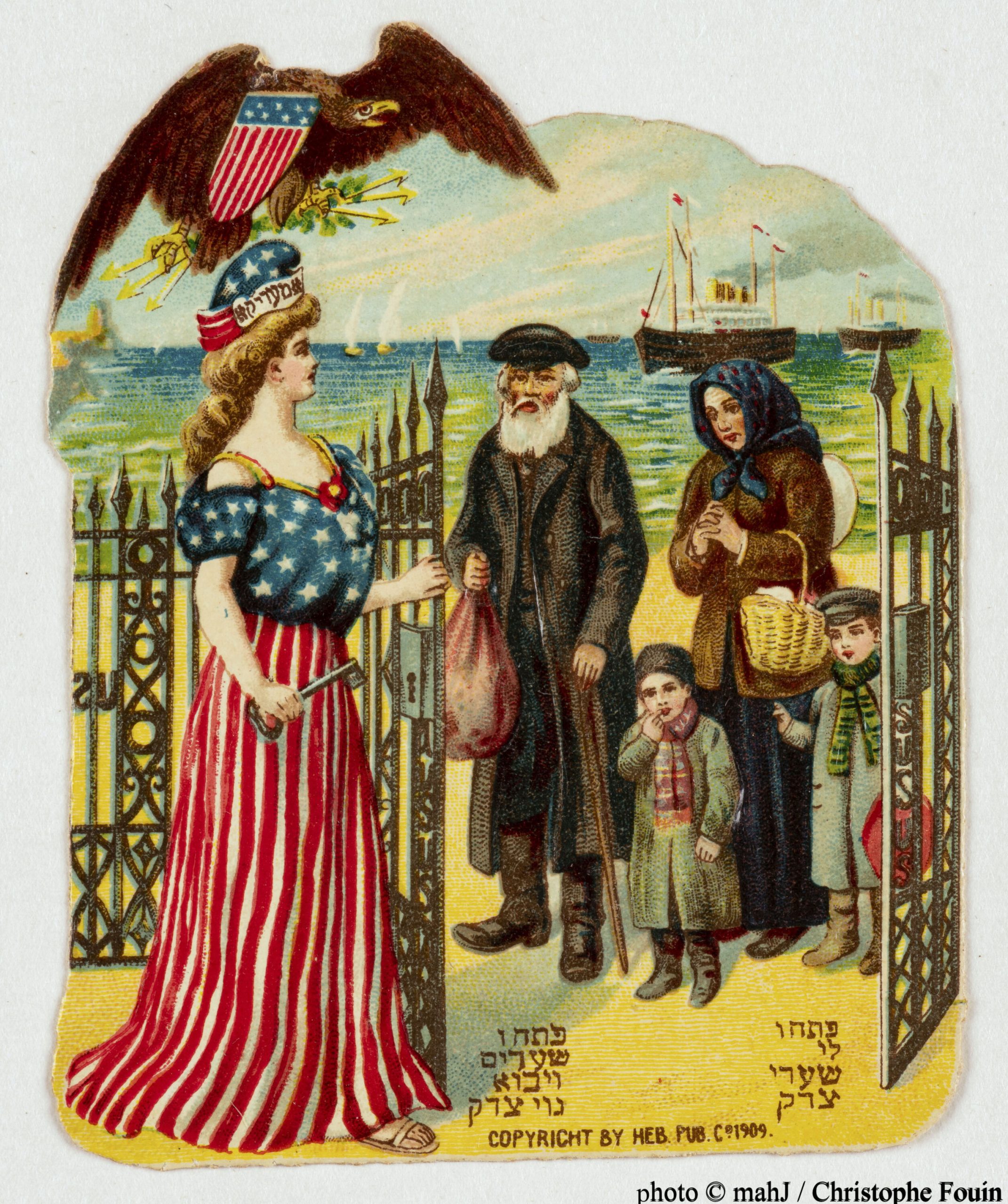 L’Amérique accueille les émigrants, 1909