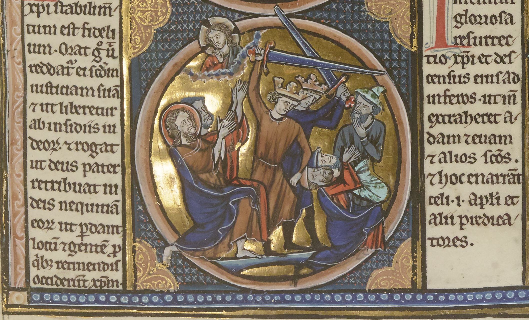 Miniature représentant des Juifs massacrés par des souverains vers le milieu du 13e siècle