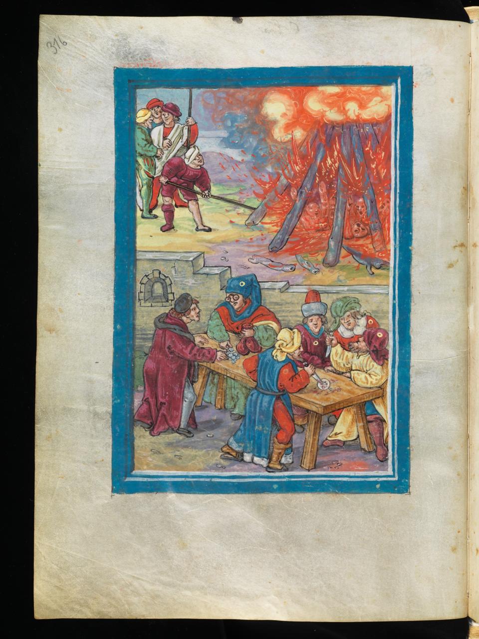 Accusation de violation de l’hôstie de Sternberg de 1492 par Diebold Schilling le Jeune dans Chronique de Lucerne c .1511 – 1513